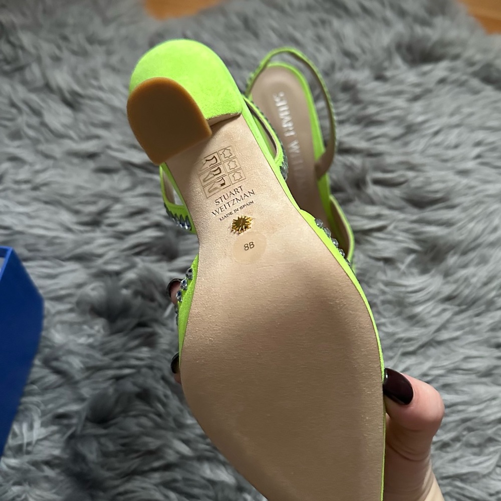 STUART WEITZMAN
Crystal Slingback Suede Pumps - Picture 3 of 5